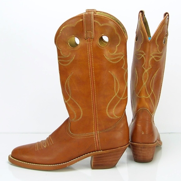 Shoes Men Acme Faux Leather Cowboy Boots Made In Usa Poshmark